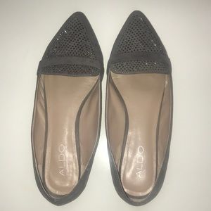 ALDO Gray Studded Flats